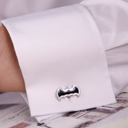 Jeulia Black Batman Inspired Copper Men's Cufflinks