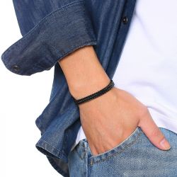 Jeulia Hip Hop Stainless Steel Men's Bracelet