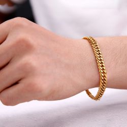 Jeulia Twist Men's Titanium Steel Bracelet
