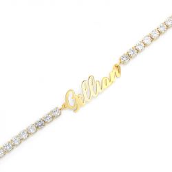 Jeulia Gorgeous Round Cut Personalized Name Bracelet