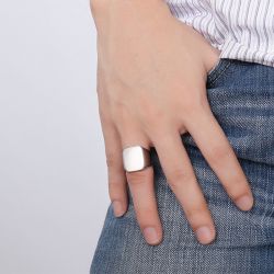 Jeulia High Polished Stainless Steel Men's Ring