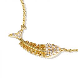 Jeulia Personalized Little Fish Sterling Silver Necklace