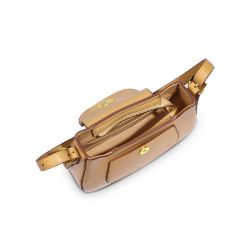 Jeulia Saddle Bag Retro Shoulder Bag Metal Buckle Bag