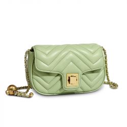 Jeulia Classic Quilted Crossbody Bag With Chain