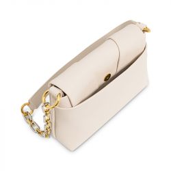 Jeulia Ruched Chain Strap Baguette Shoulder Bag