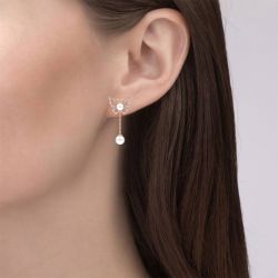 Jeulia Cultured Pearl Butterfly Sterling Silver Earrings
