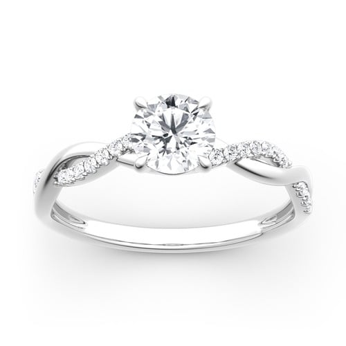 Jeulia Moissanite Twist Round Cut Ring