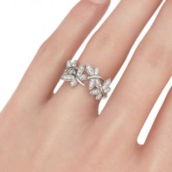 Jeulia Dragonfly Sterling Silver Band