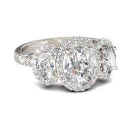 Jeulia Luxurious Oval Cut Sterling Silver Ring