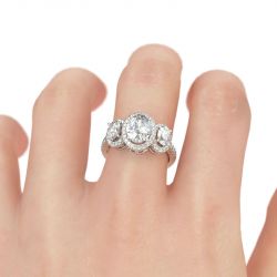 Jeulia Luxurious Oval Cut Sterling Silver Ring