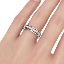Jeulia Knot Sterling Silver Men's Band